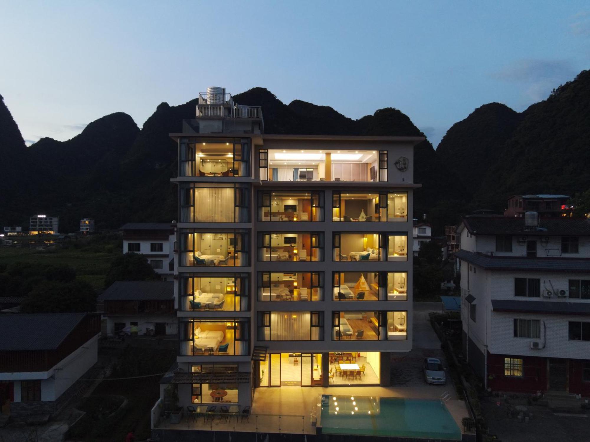 Yangshuo Fortune Lake Inn- One Way Free Pick Up From Airport Or Ts Over 3 Nights Esterno foto