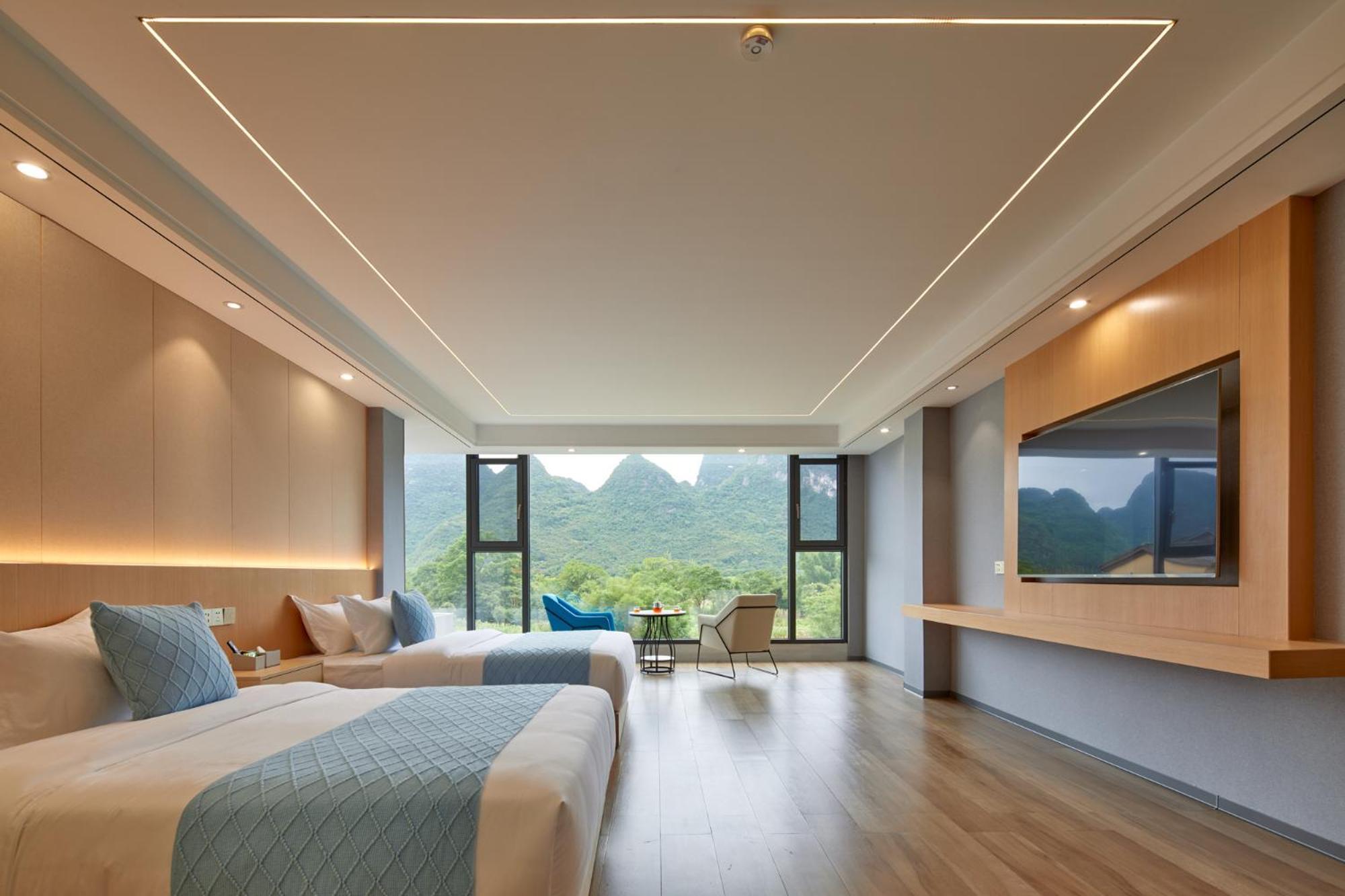 Yangshuo Fortune Lake Inn- One Way Free Pick Up From Airport Or Ts Over 3 Nights Esterno foto