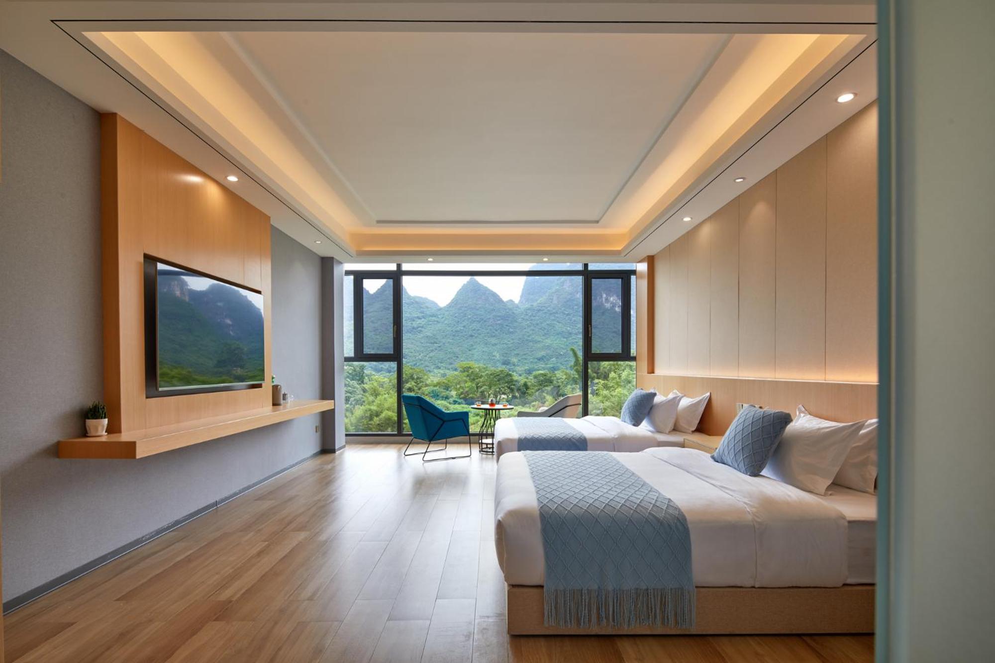Yangshuo Fortune Lake Inn- One Way Free Pick Up From Airport Or Ts Over 3 Nights Esterno foto