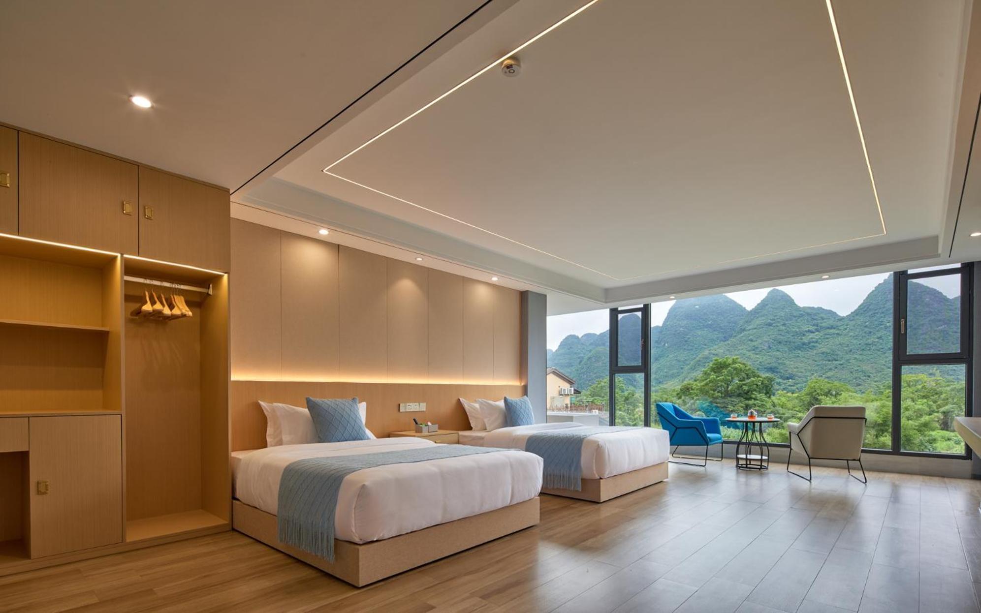 Yangshuo Fortune Lake Inn- One Way Free Pick Up From Airport Or Ts Over 3 Nights Esterno foto